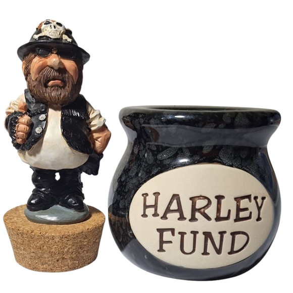 Other - Vintage Harley Davidson Motorcycle Biker Rider Small Fund Bank